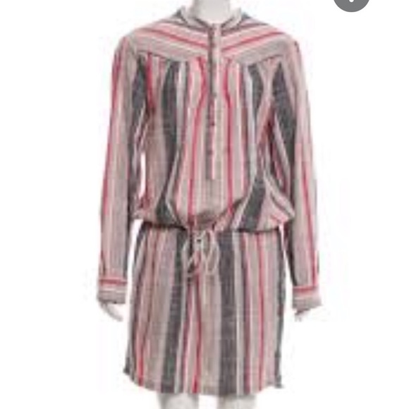 XiRENA Emersyn Striped Long Sleeve Dress w Tie M - Picture 1 of 10